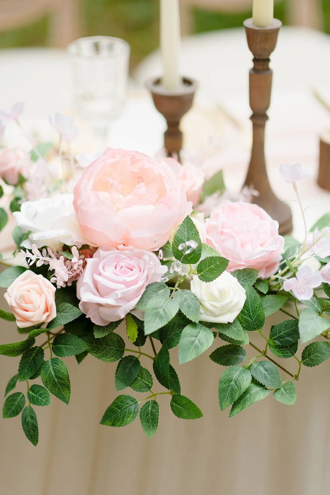 Head Table Floral Swags in Blush & Cream