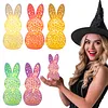Easter Bunny Night Light 3D Printed LED Cute Rabbit Lamp Lighted Hollow Out Bunny Figurine Easter Gifts Kawaii Room Decor (5PCS)