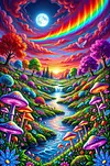 Luxury AB Velvet Diamond Painting Kit - Landscape