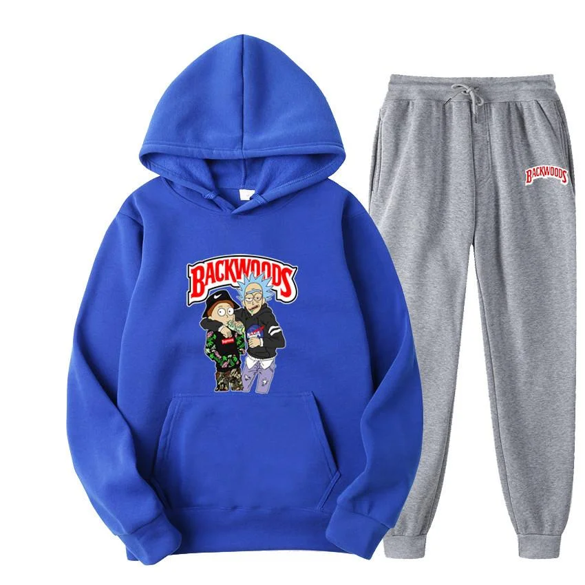 Backwoods Rick & Morty Hoodies Suit Multi-color Matching Sweatsuit \ Sports Suit