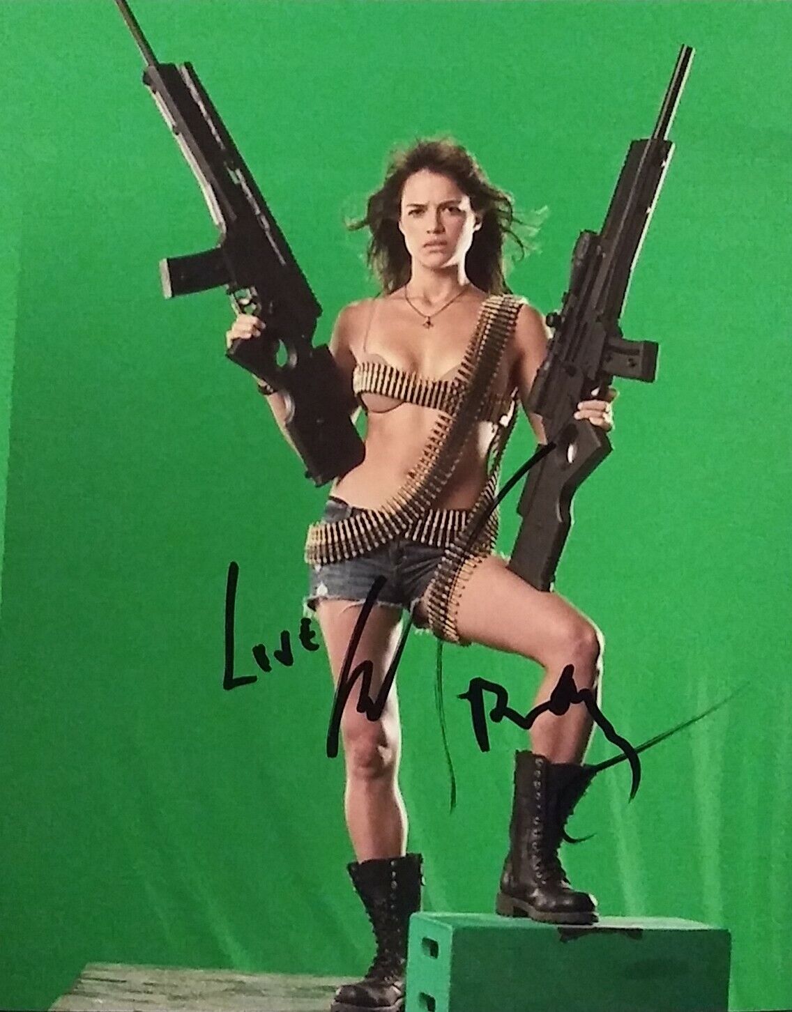 Michelle Rodriguez signed 8 x 10