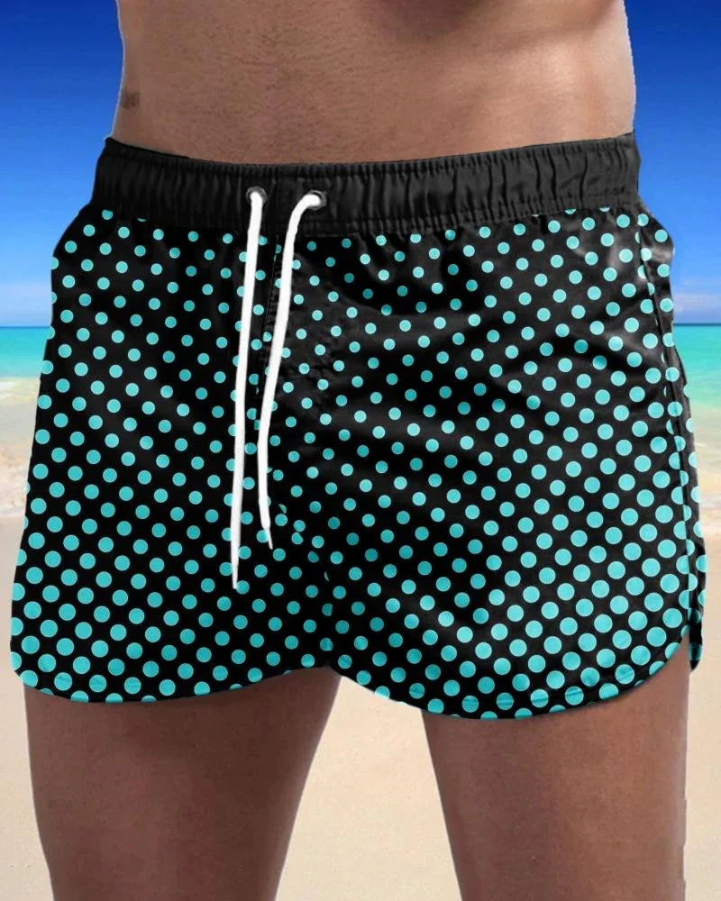 men's polka dot print swimming trunks