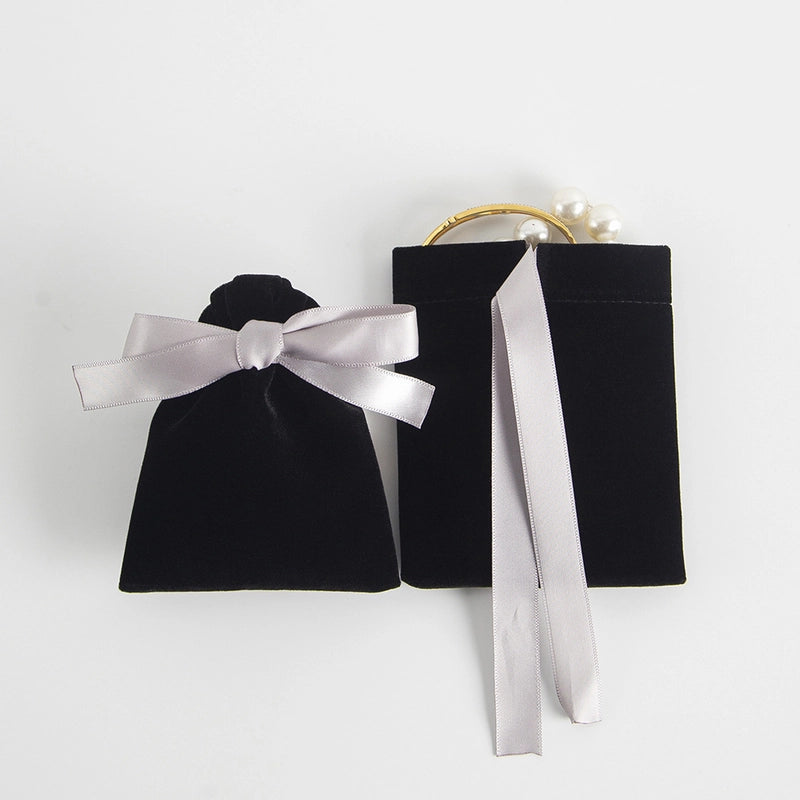 1 Piece Plush Casual Elegant Lady Holiday Banquet Daily Bow Knot Jewelry Packaging Bags