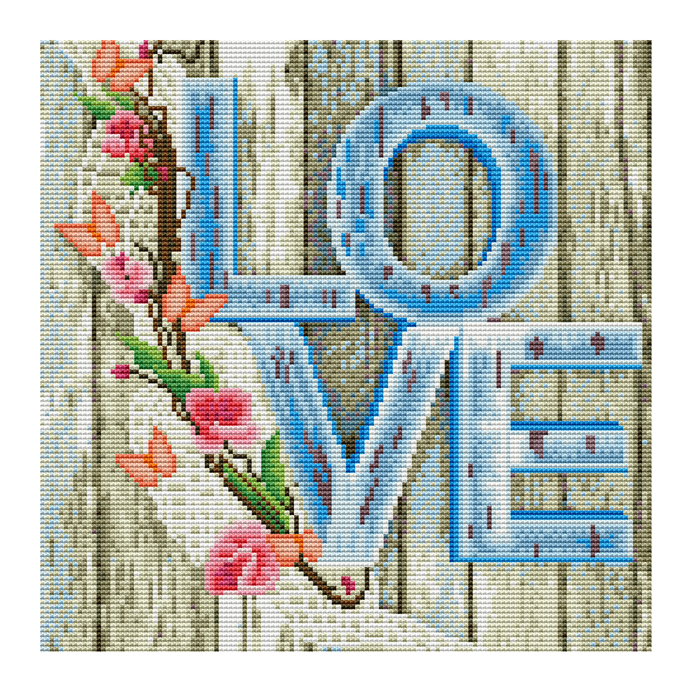 

Letters - 11CT Stamped Cross Stitch - 36*36CM, 501 Original