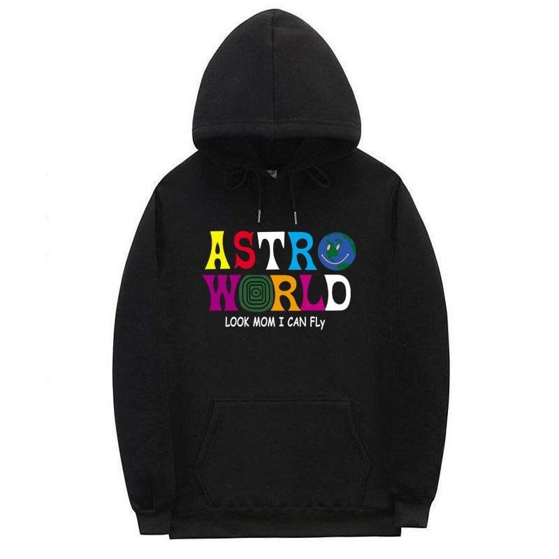 Unisex Hoodie ASTROWORLD Streetwear Letter Look Mom I Can FLy Hoodie Pullover