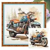 Motorcycle-11CT Stamped Cross Stitch 40*40cm/15.75*15.75in tapestrymarket