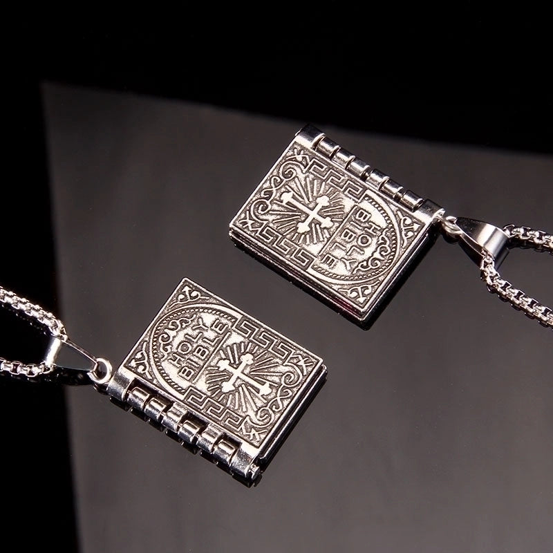 Commute Book 201 Stainless Steel Zinc Alloy Patchwork Unisex Pendant Necklace