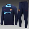 2022/2023 Barcelona Half-Pull Training Suit Dark Blue Jersey Set love fball