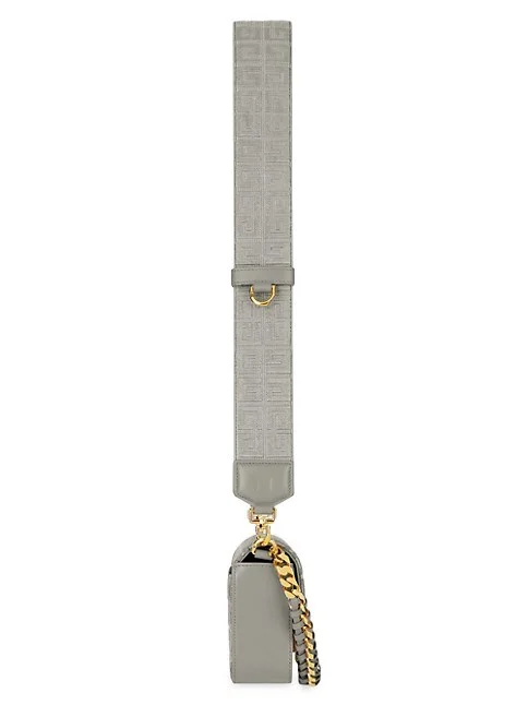 Givenchy Woven Chain Logo Crossbody Bag-Stone Grey