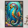 (Big Size)Seahorse - 11CT Counted Cross Stitch - 40*60cm - Animal