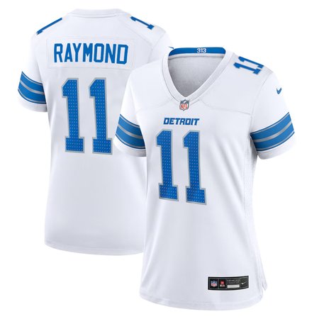 Women's Detroit Lions #11 Kalif Raymond  White Team Game Jersey