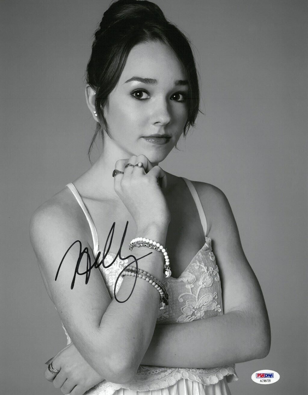 Holly Taylor Signed Authentic Autographed 11x14 B/W Photo Poster painting PSA/DNA #AE98729