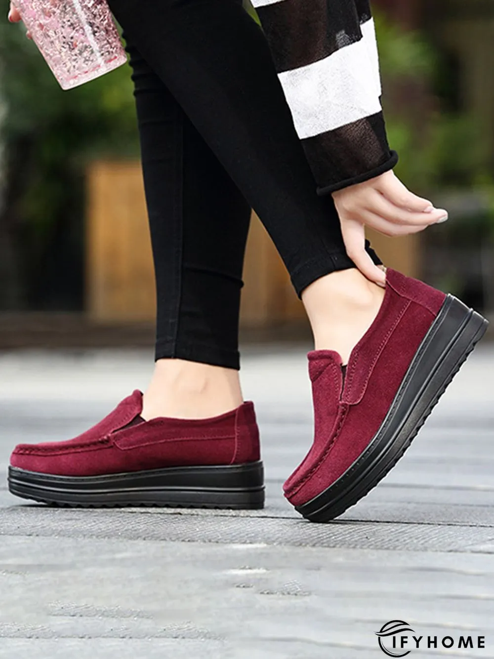 Casual Suede Non-slip Platform Shoes | IFYHOME