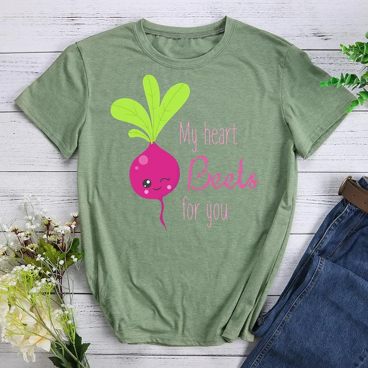 My Heart Beets For You Round Neck T-shirt