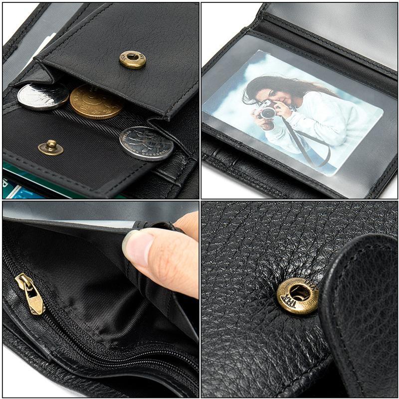 Fashion Antimagnetic Wallet Leather Multifunctional Coin Purse