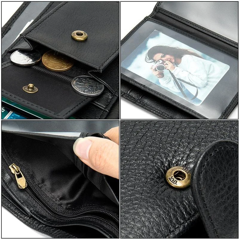 Fashion Antimagnetic Wallet Leather Multifunctional Coin Purse