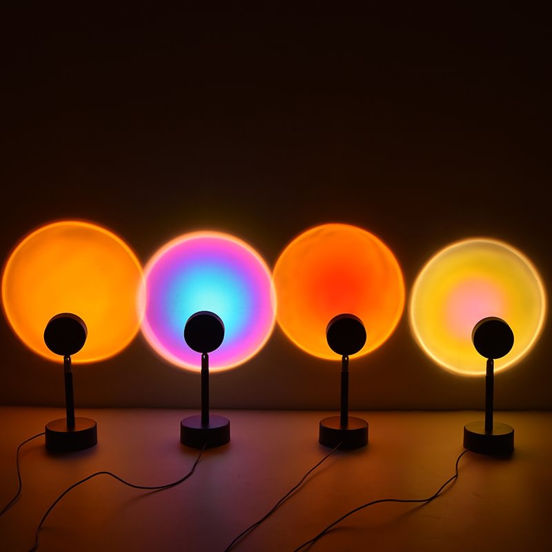 Rainbow Sunset Lamp,USB Rainbow Sunset Red Projector Led Night Light Sun Projection Desk Lamp、14413221362536236236、sdecorshop