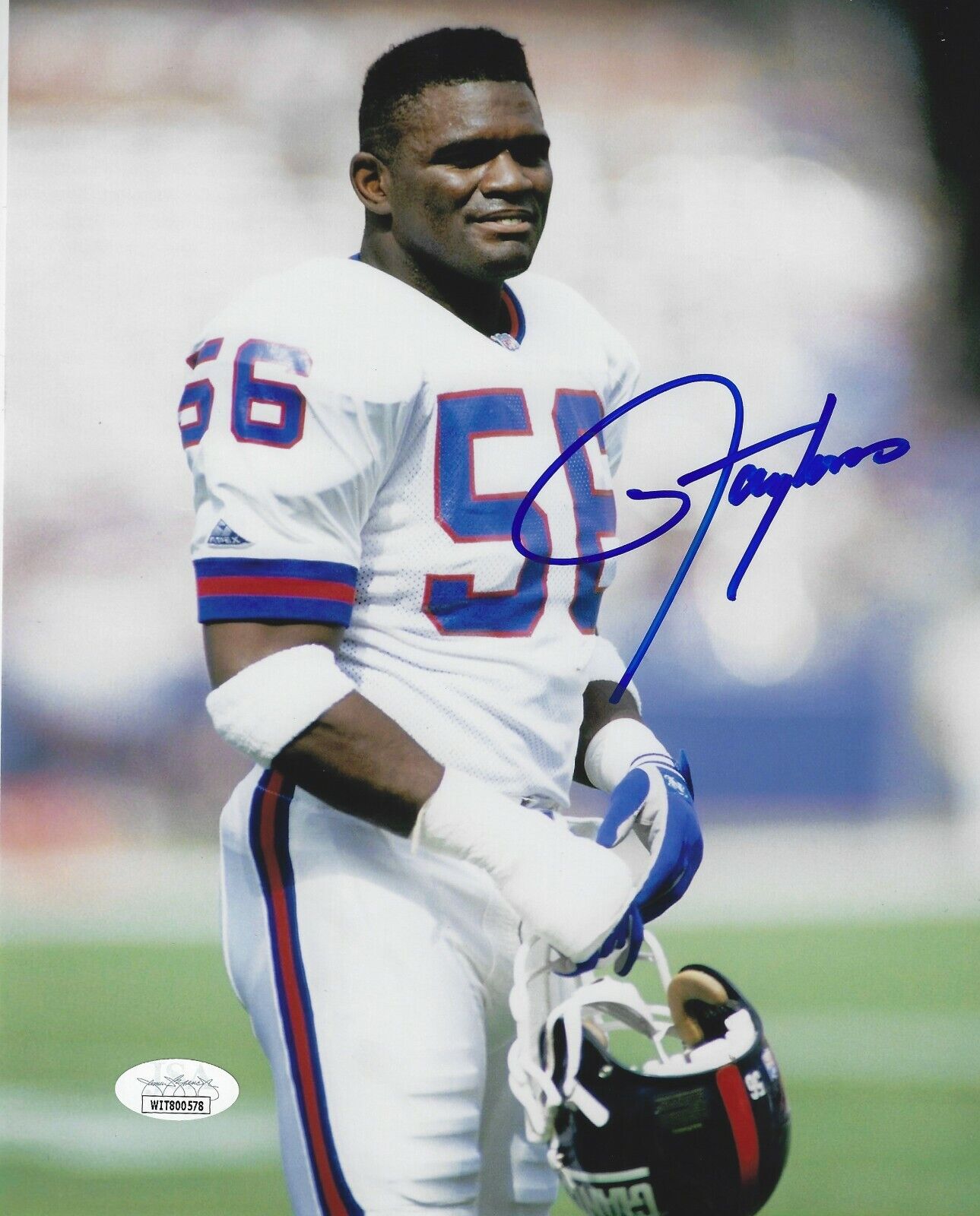 Autographed Lawrence Taylor New York Giants 8X10 Photo Poster painting with JSA COA