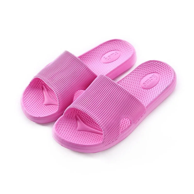 Unisex Summer Slippers women Non-Slip Family Bathroom slippers For women Eva stripe Flat With soft Slides Cool Slippers