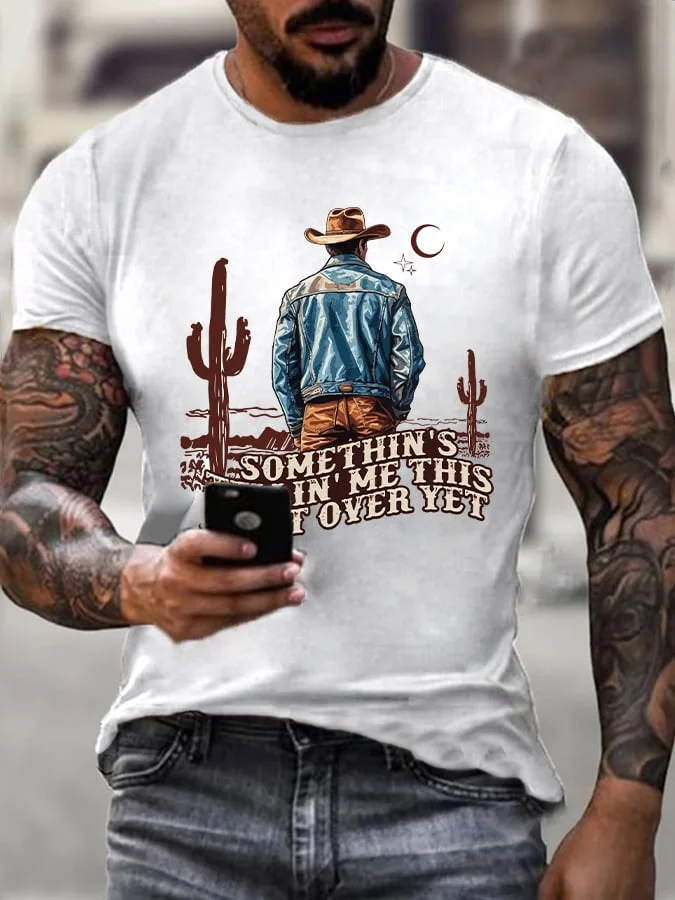 Men's Western Print T-shirt socialshop