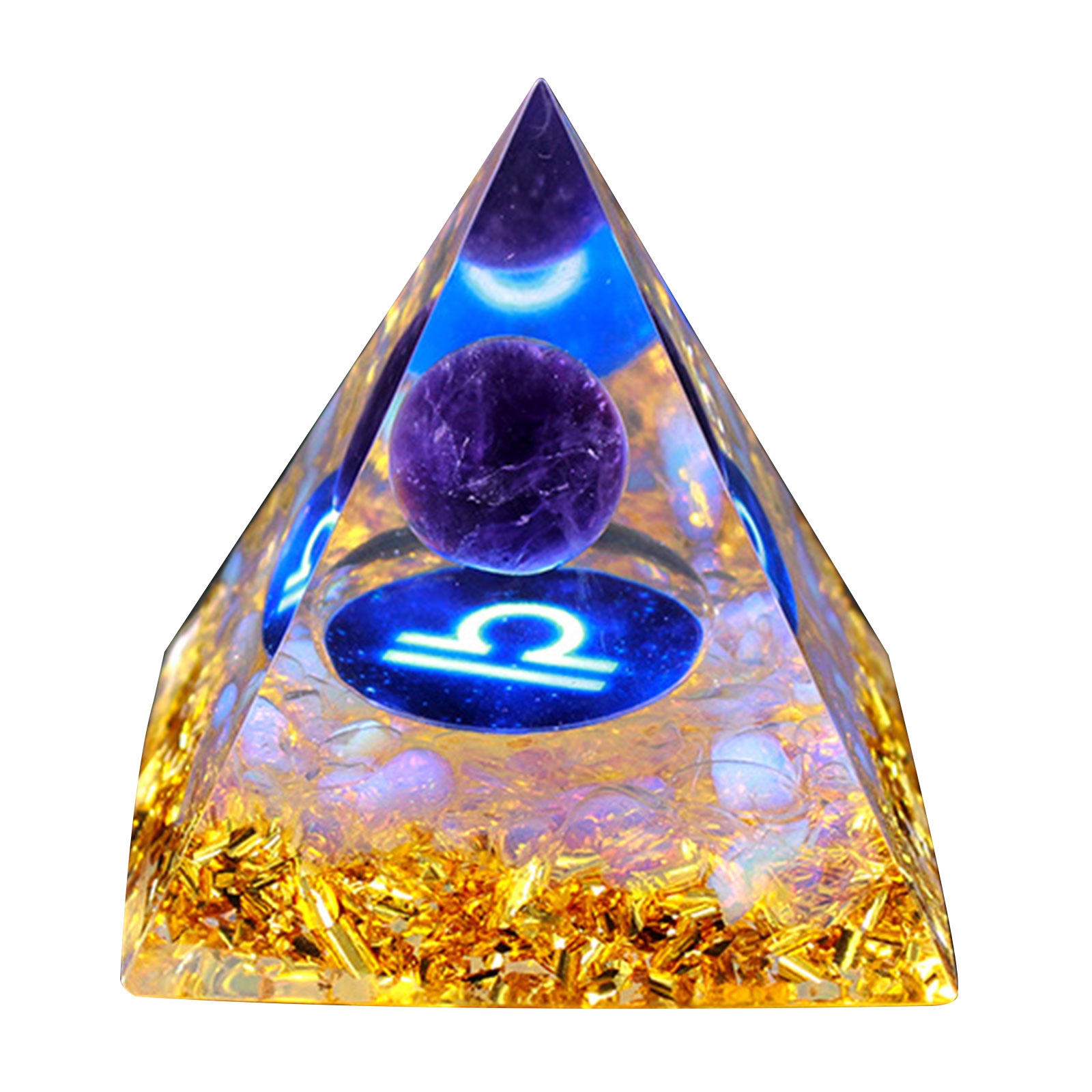 

6cm Natural Orgonite Pyramid Chakra - Libra, 501 Original