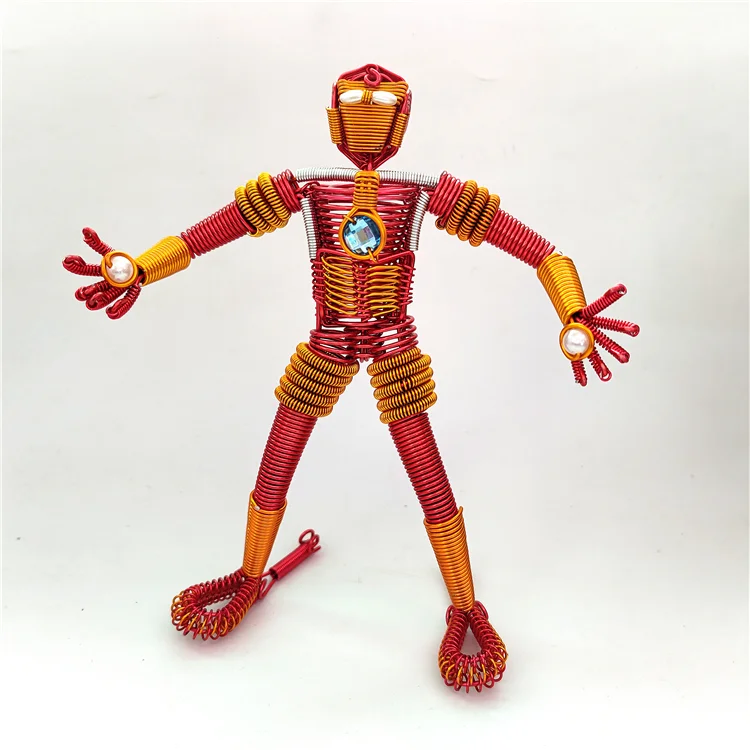 Handmade Aluminum Wire Iron Man Model Collectible Anime Merchandise Gift
