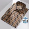 Men's Business Casual 100% Cotton Plaid No-iron Long-sleeved Shirt