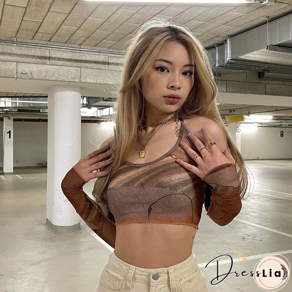 90S Women Aesthetic Brown Corset Top Vintage Crop Top Y2K Grunge Kawaii With Glove Fashion Sweats Summer Sexy Camis Korean Style