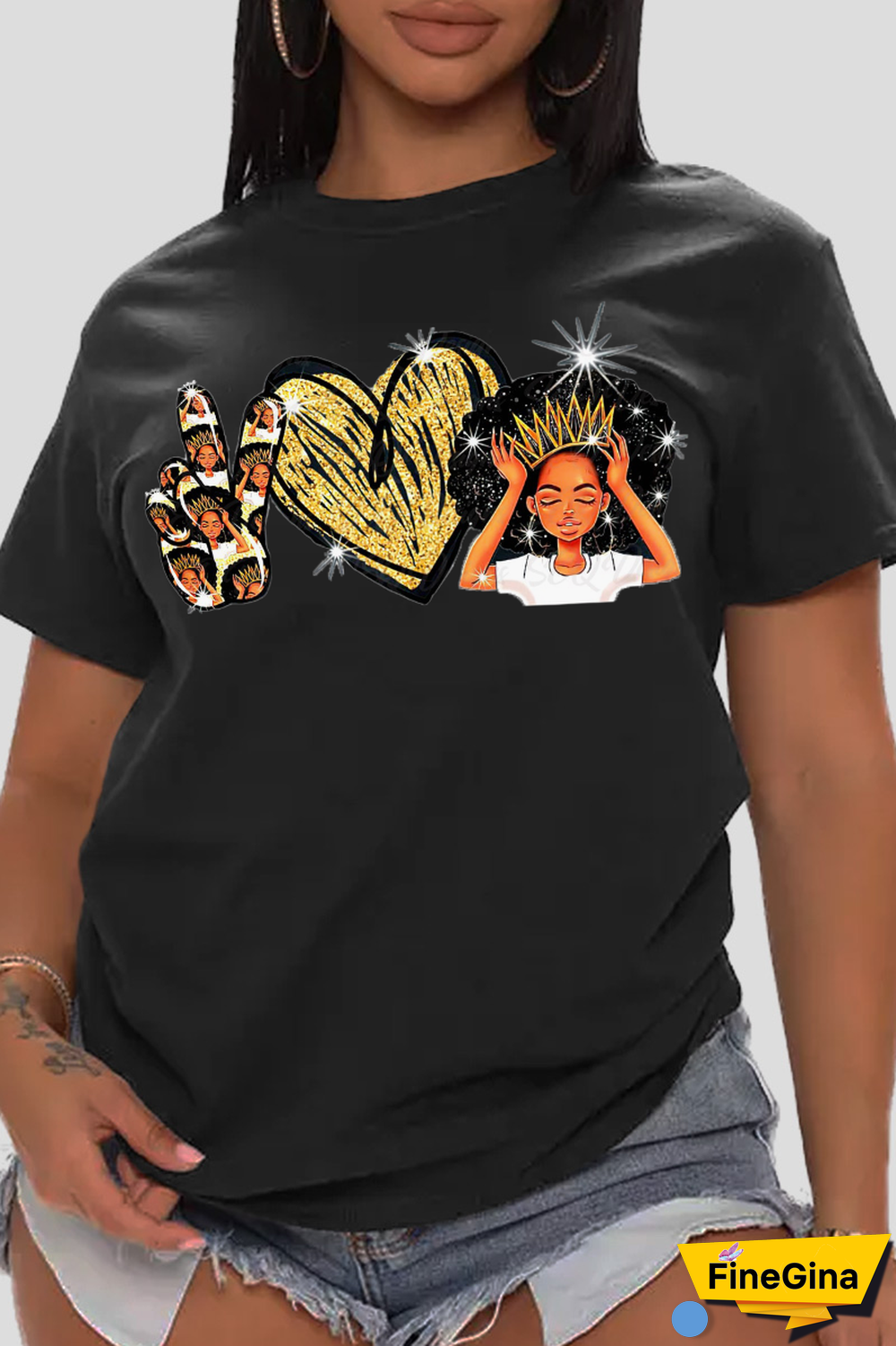 White Street Vintage Print Patchwork O Neck T-Shirts