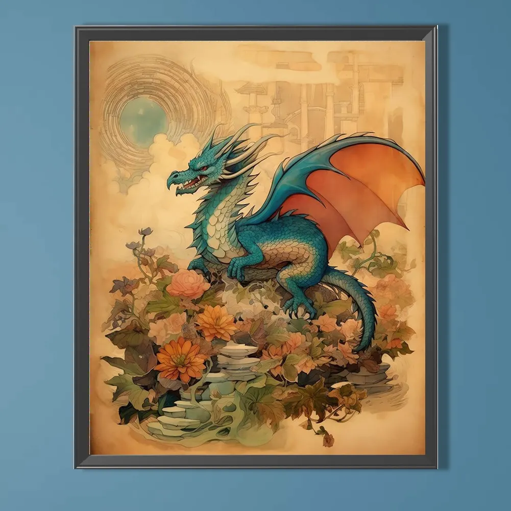 Full Round Diamond Painting 40*50cm - Qinglong