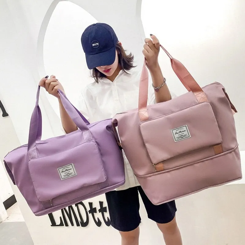 Unisex Oxford Handbags Outdoor Waterproof Foldable Travel Bag Large Capacity Tote Bag Gym Shoulder Bag Women's Bag Handbags2021