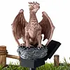 Dragon Figurine Night Light Solar Powered Dragon Figurine Decorative Landscape Light Dragon Garden Stake Light Unique Gift for Dragon Lovers Ornament Patio