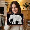DIY Pearl Painting Elephant for Home Wall Decor with Frame(20x30cm)