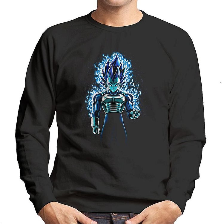 Dragon Ball Z Vegeta Blue Flames Men's Sweatshirt