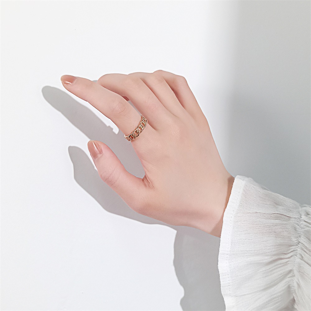 Chain gold plated ring