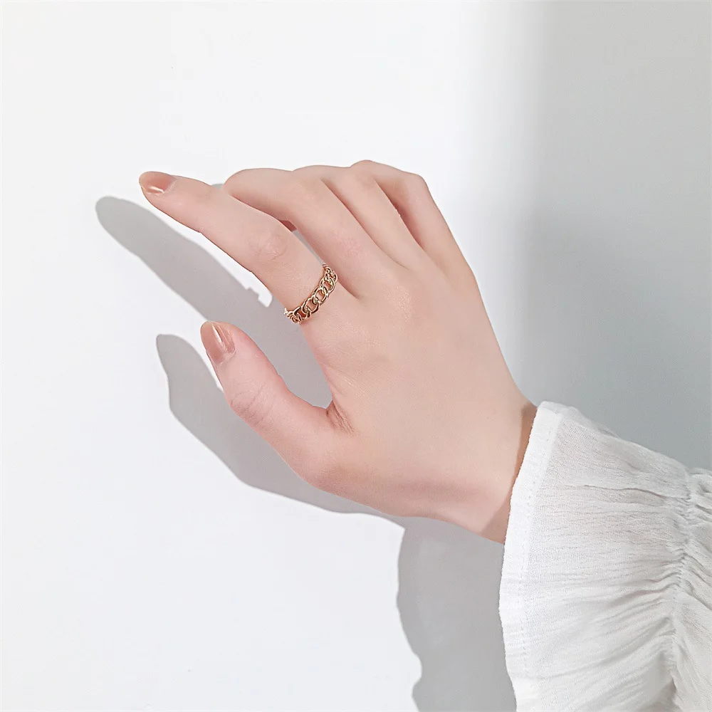 Chain gold plated ring