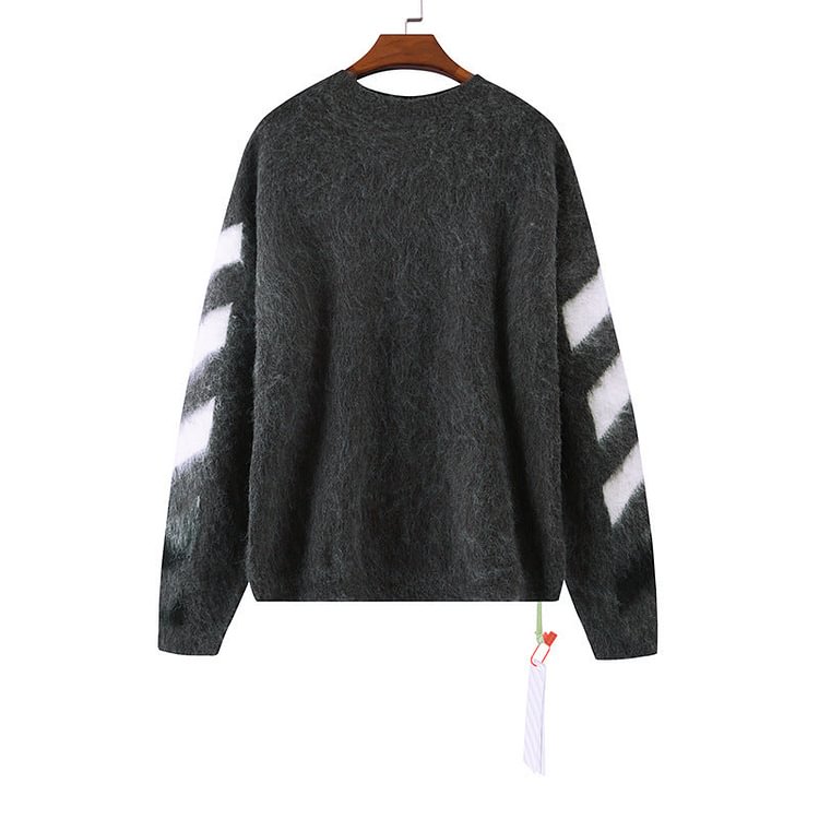 Off White Sweater Off Gradient Arrow Men's and Women's Same Mohair Knitwear Sweater