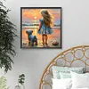 Beach Girl-Full Round Diamond Painting 40*40cm