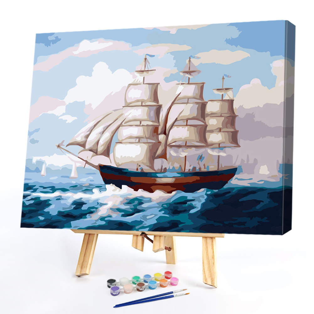 

40*50CM Paint By Numbers-Sailing Ship, 501 Original