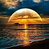 (40*40cm)Seaside Sunset - Full Round Drill Diamond Painting