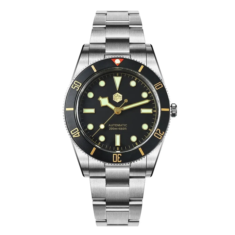 U.S. Warehouse-San Martin 37mm SN0138 Upgraded Diving Watch BB54 Retro Automatic Mechanical Watches San Martin Watch san martin watchSan Martin Watch