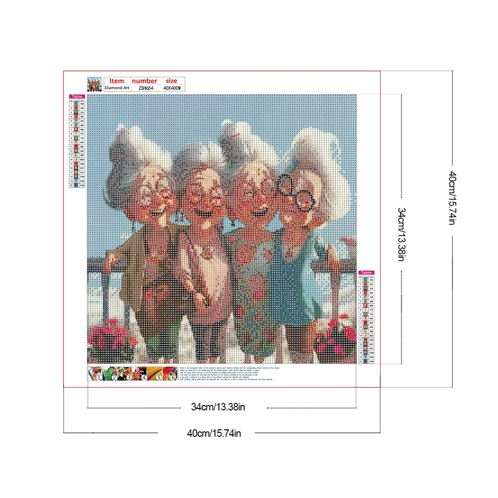 Diamond Painting - Full Round Drill - Grandma(Canvas|40*40cm)