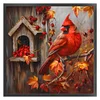 Birdhouse Cardinal-11CT Stamped Cross Stitch 50*50cm