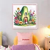 Gnome Hut-Partial 11CT Stamped Cross Stitch Bead Embroidery 36*36cm/14.17*14.17in tapestrymarket