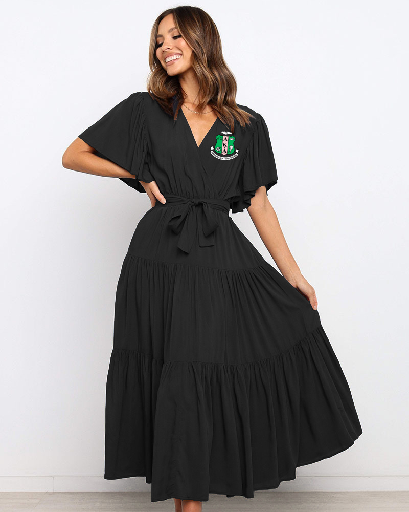 Waist-slimming swing dress