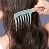 Double-Row Curved Tooth Curling Comb PVC Handle Scalp Massage Comb Hair Fluffy Comb Suitable For Curly Hair Thick Wavy Hairstyle Styling Comb