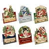 6Pcs DIY Pearl Diamond Painting Christmas Cards, 3D Greeting Card Craft Kits with Resin Pearls, Handmade Holiday Cards for Adults, Christmas Gifts & Decorations
