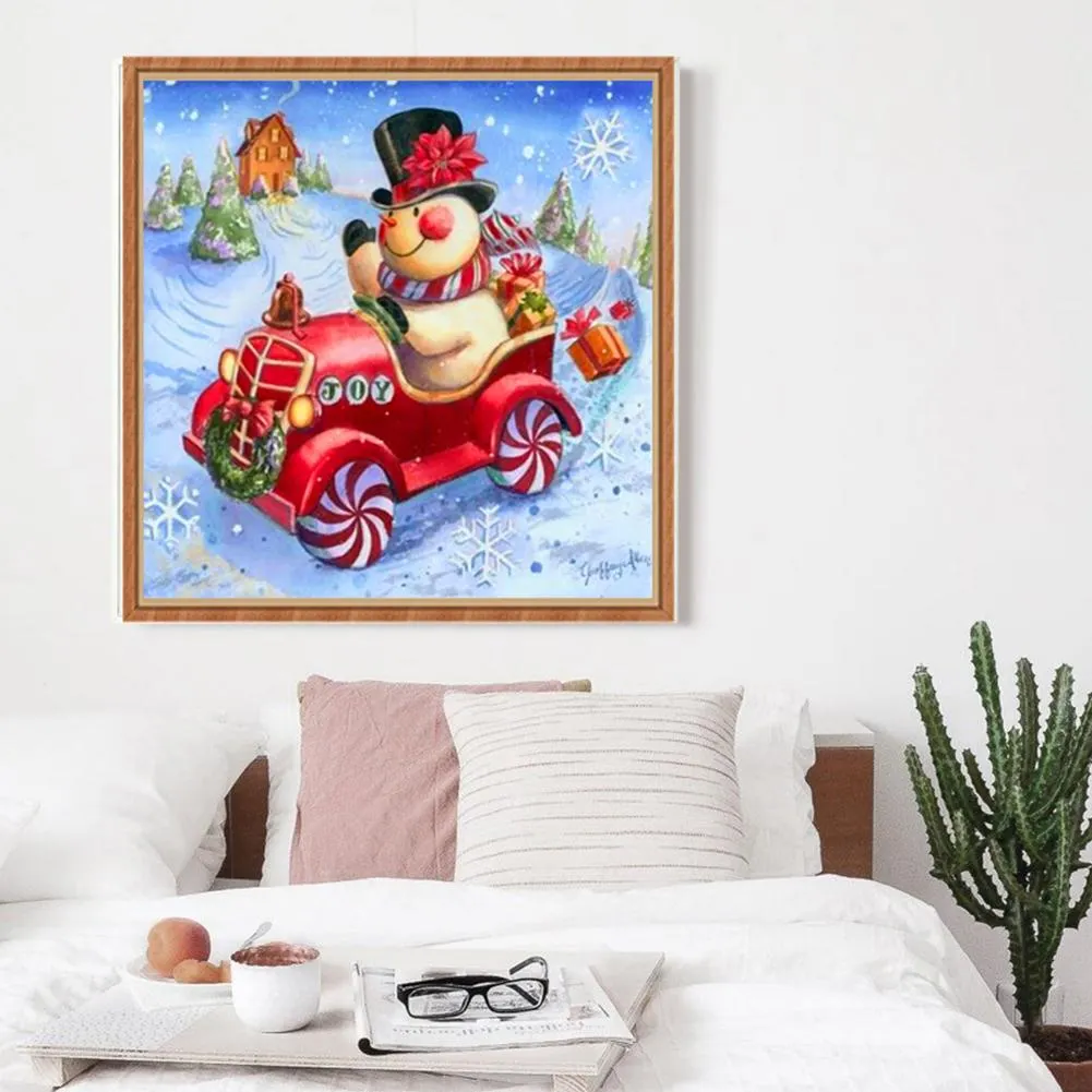 Diamond Painting - Full Round - Snowman