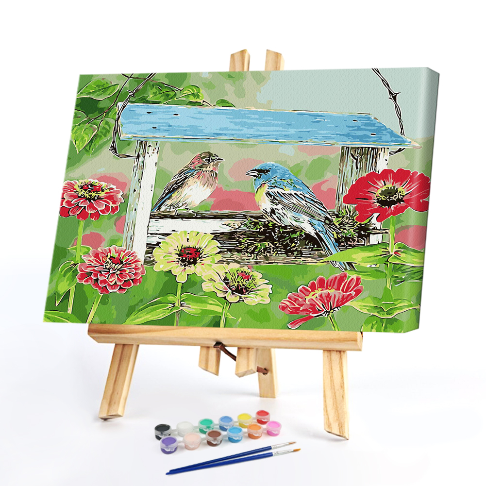 

40*50CM Paint By Numbers-Flower Bird, 501 Original