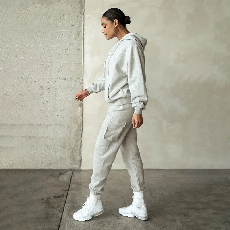 Sweatshirt And Track Pants Set For Women